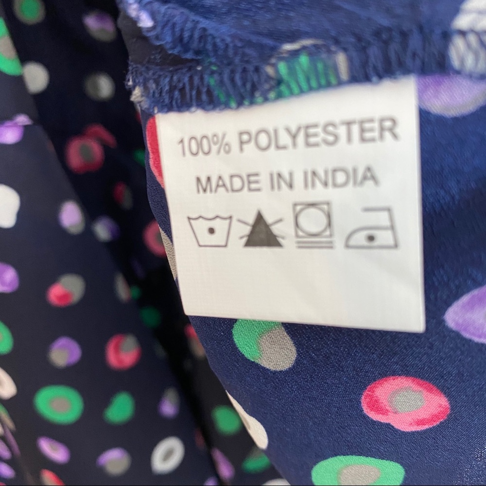 Eshakti navy Blue and white top poka dots size 1X - Picture 7 of 8
